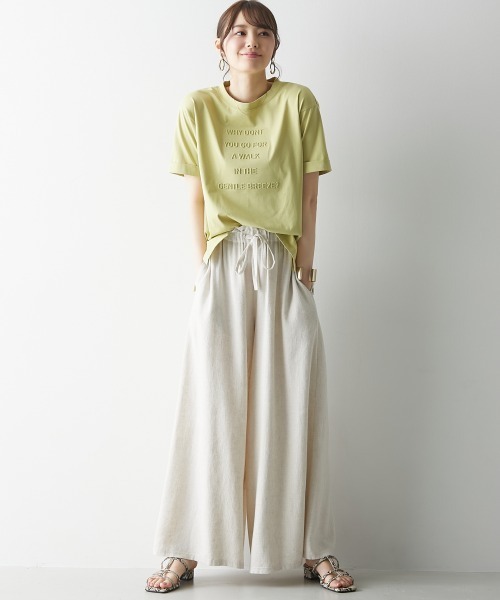 miclat（ミクラ）の「大きいサイズ ワイドフレアパンツ（ゆったりヒップ）（その他パンツ・レディース・ブラック/ベージュ系・LL/3L/4L/5L/L/6L）」の3枚目の写真