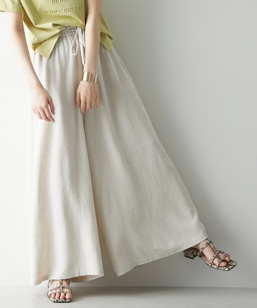 miclat（ミクラ）の「大きいサイズ ワイドフレアパンツ（ゆったりヒップ）（その他パンツ・レディース・ブラック/ベージュ系・LL/3L/4L/5L/L/6L）」の5枚目の写真