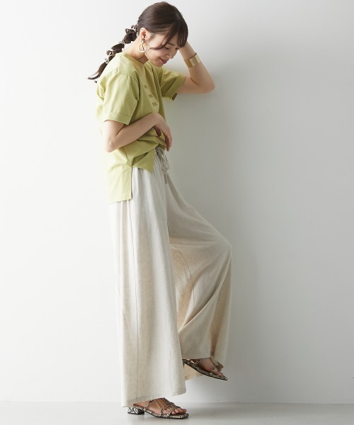 miclat（ミクラ）の「大きいサイズ ワイドフレアパンツ（ゆったりヒップ）（その他パンツ・レディース・ブラック/ベージュ系・LL/3L/4L/5L/L/6L）」の19枚目の写真