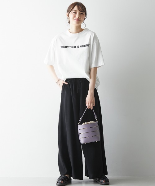 miclat（ミクラ）の「大きいサイズ ワイドフレアパンツ（ゆったりヒップ）（その他パンツ・レディース・ブラック/ベージュ系・LL/3L/4L/5L/L/6L）」の10枚目の写真