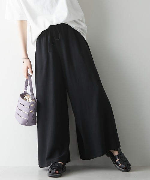 miclat（ミクラ）の「大きいサイズ ワイドフレアパンツ（ゆったりヒップ）（その他パンツ・レディース・ブラック/ベージュ系・LL/3L/4L/5L/L/6L）」の18枚目の写真