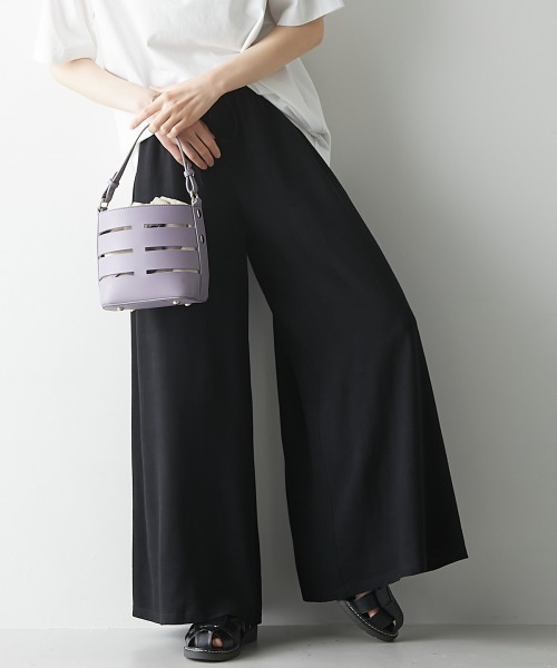 miclat（ミクラ）の「大きいサイズ ワイドフレアパンツ（ゆったりヒップ）（その他パンツ・レディース・ブラック/ベージュ系・LL/3L/4L/5L/L/6L）」の6枚目の写真
