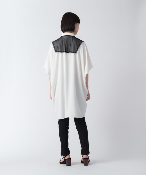 La SRIC（ラスリック）の「La SRIC / ドットチュールカラーBL（シャツ/ブラウス・レディース・オフホワイト/ライム・38）」の21枚目の写真