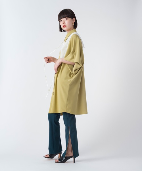 La SRIC（ラスリック）の「La SRIC / ドットチュールカラーBL（シャツ/ブラウス・レディース・オフホワイト/ライム・38）」の4枚目の写真