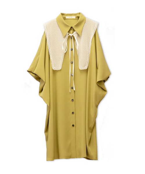 La SRIC（ラスリック）の「La SRIC / ドットチュールカラーBL（シャツ/ブラウス・レディース・オフホワイト/ライム・38）」の9枚目の写真