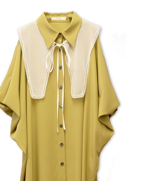 La SRIC（ラスリック）の「La SRIC / ドットチュールカラーBL（シャツ/ブラウス・レディース・オフホワイト/ライム・38）」の16枚目の写真