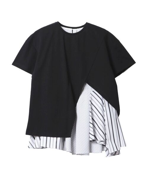 ELENDEEK(エレンディーク)の「ヘムタックアシメカットソーセット(Tシャツ/カットソー・レディース・ブラック/オフホワイト/その他1/その他2・FREE)」の4枚目の写真
