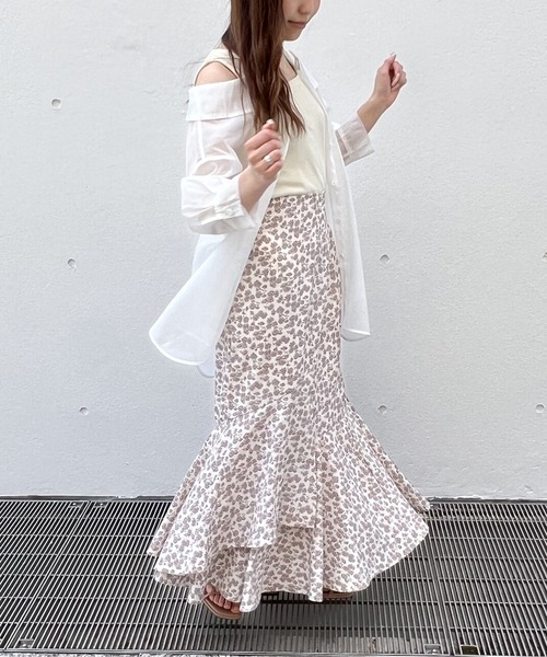 NOMAE（ノーマエ）の「シアーシャツレイヤードトップス（シャツ/ブラウス・レディース・ホワイト/ライトグレー/ブラック/ライトグリーン/ライトピンク・FREE）」の6枚目の写真