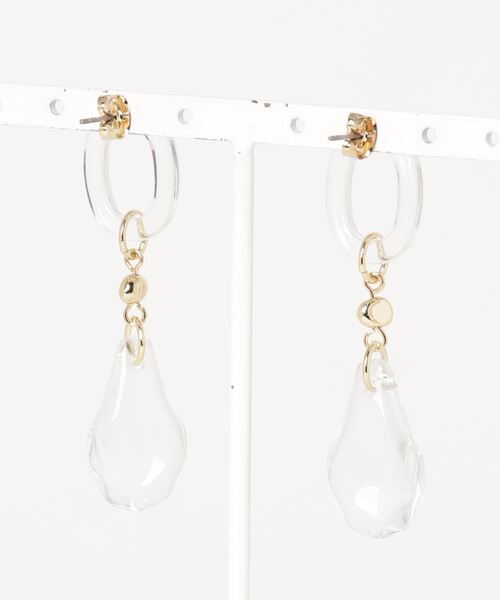 COLOR TOKYO ACCESSORIES（カラートウキョウアクセサリー）の「ストーン+リングアクリルピアス（ピアス（両耳用）・レディース・クリア/Black/Beige/White・FREE）」の5枚目の写真