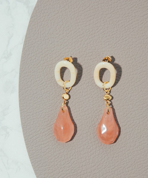 COLOR TOKYO ACCESSORIES（カラートウキョウアクセサリー）の「ストーン+リングアクリルピアス（ピアス（両耳用）・レディース・クリア/Black/Beige/White・FREE）」の14枚目の写真