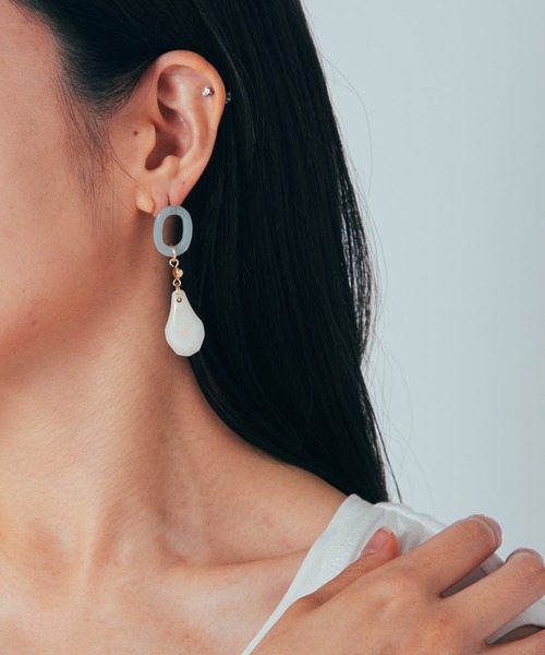 COLOR TOKYO ACCESSORIES（カラートウキョウアクセサリー）の「ストーン+リングアクリルピアス（ピアス（両耳用）・レディース・クリア/Black/Beige/White・FREE）」の19枚目の写真