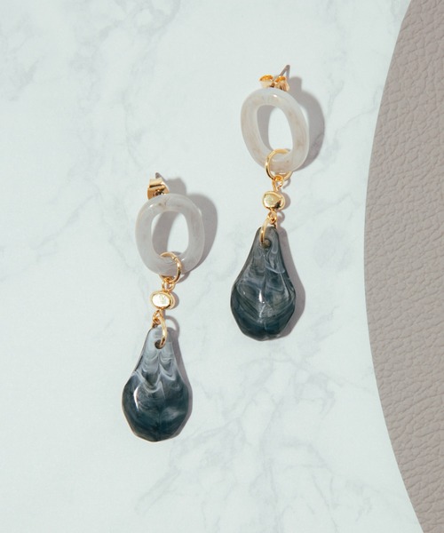 COLOR TOKYO ACCESSORIES（カラートウキョウアクセサリー）の「ストーン+リングアクリルピアス（ピアス（両耳用）・レディース・クリア/Black/Beige/White・FREE）」の11枚目の写真