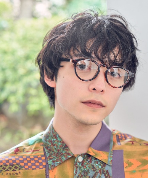 RAGEBLUE（レイジブルー）の「ボストンガタメガネ（メガネ・メンズ・ブラック/ダークブラウン・FREE）」の2枚目の写真