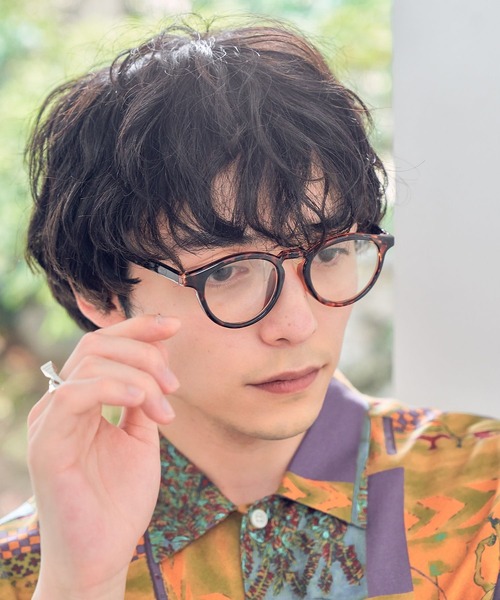 RAGEBLUE（レイジブルー）の「ボストンガタメガネ（メガネ・メンズ・ブラック/ダークブラウン・FREE）」の6枚目の写真