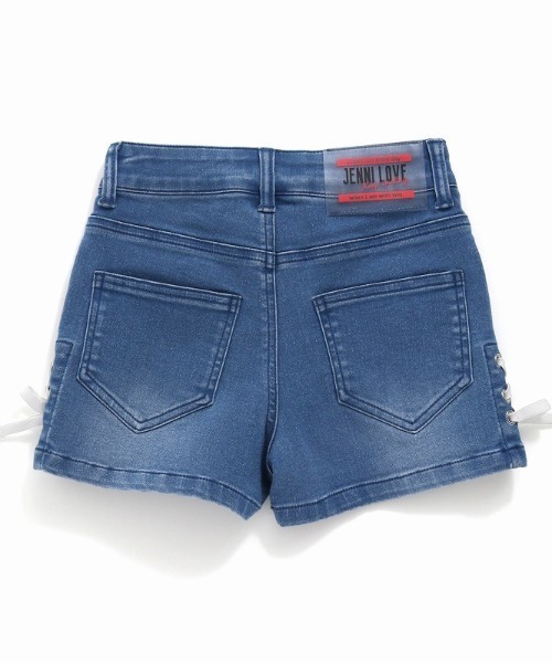 JENNI love(ジェニィラブ)の「レースアップデニムショーパン(デニムパンツ・キッズ・ブルー/サックスブルー・150cm/130cm/160cm/140cm)」の10枚目の写真