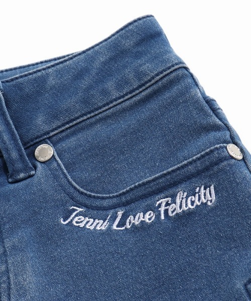 JENNI love(ジェニィラブ)の「レースアップデニムショーパン(デニムパンツ・キッズ・ブルー/サックスブルー・150cm/130cm/160cm/140cm)」の8枚目の写真