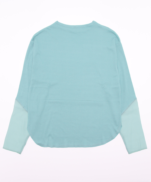 CHIGNON(シニヨン)の「【CHIGNON/シニヨン】袖シアーカットソープルオーバー(Tシャツ/カットソー・レディース・チャコールグレー/パープル/ホワイト/ブルー・38)」の9枚目の写真