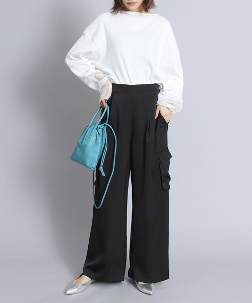 CHIGNON(シニヨン)の「【CHIGNON/シニヨン】袖シアーカットソープルオーバー(Tシャツ/カットソー・レディース・チャコールグレー/パープル/ホワイト/ブルー・38)」の19枚目の写真