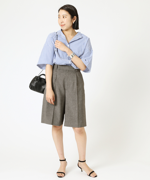 journal standard L'essage（ジャーナルスタンダードレサージュ）の「PEトロ ショートパンツ（その他パンツ・レディース・ブラック/グレー・FREE）」の4枚目の写真