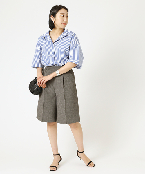 journal standard L'essage（ジャーナルスタンダードレサージュ）の「PEトロ ショートパンツ（その他パンツ・レディース・ブラック/グレー・FREE）」の7枚目の写真