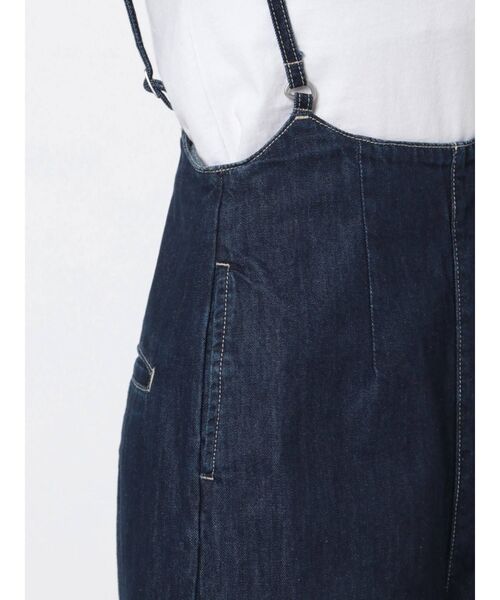 EMODA（エモダ）の「デニムナローサロペット（サロペット/オーバーオール・レディース・インディゴブルー/ブラック/アイボリー・FREE）」の7枚目の写真