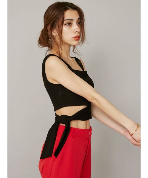 EVRIS（エヴリス）の「サイドリボンビスチェ（Tシャツ/カットソー・レディース・ホワイト/ブラック/パープル・FREE）」の7枚目の写真