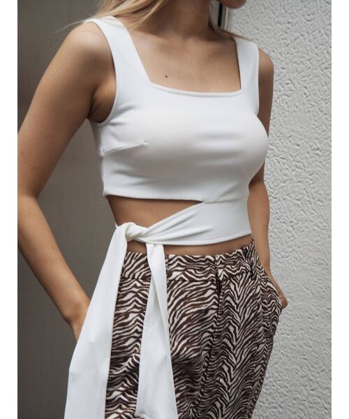 EVRIS（エヴリス）の「サイドリボンビスチェ（Tシャツ/カットソー・レディース・ホワイト/ブラック/パープル・FREE）」の12枚目の写真