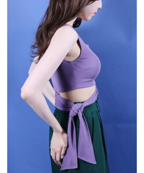 EVRIS（エヴリス）の「サイドリボンビスチェ（Tシャツ/カットソー・レディース・ホワイト/ブラック/パープル・FREE）」の18枚目の写真