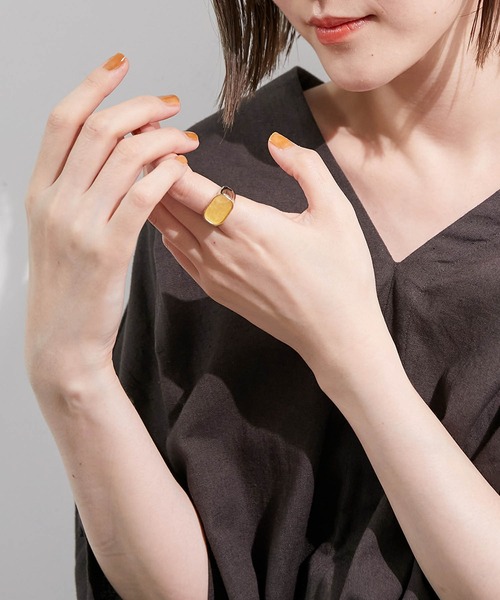 ROPE' PICNIC（ロペピクニック）の「マーブルカラーリング（リング・レディース・ブラウン/グレー/イエロー系その他・FREE）」の6枚目の写真