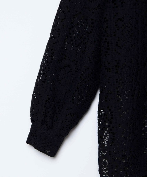 byYOUANCE（バイユアンス）の「レースバンドカラーシャツ（シャツ/ブラウス・レディース・ホワイト/ブラック・FREE）」の12枚目の写真