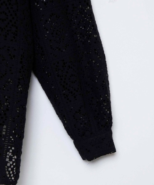 byYOUANCE（バイユアンス）の「レースバンドカラーシャツ（シャツ/ブラウス・レディース・ホワイト/ブラック・FREE）」の13枚目の写真