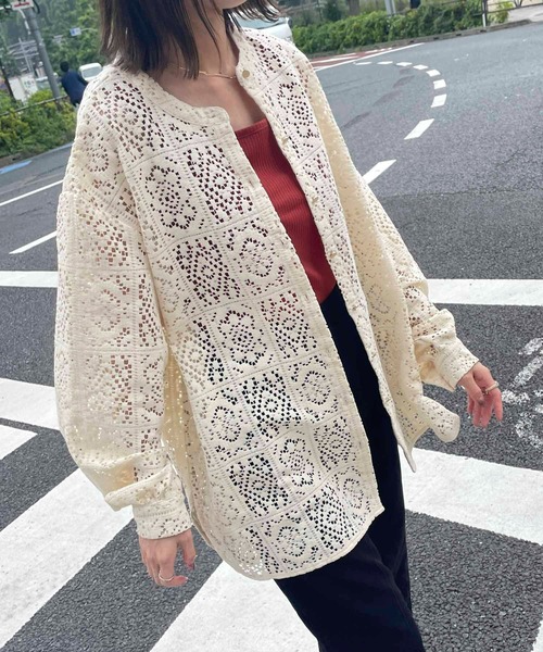 byYOUANCE（バイユアンス）の「レースバンドカラーシャツ（シャツ/ブラウス・レディース・ホワイト/ブラック・FREE）」の18枚目の写真