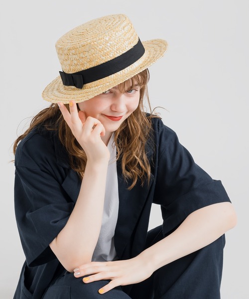 MUHET（ミュエータ）の「カンカン帽（ハット・レディース・ベージュ・FREE）」の5枚目の写真