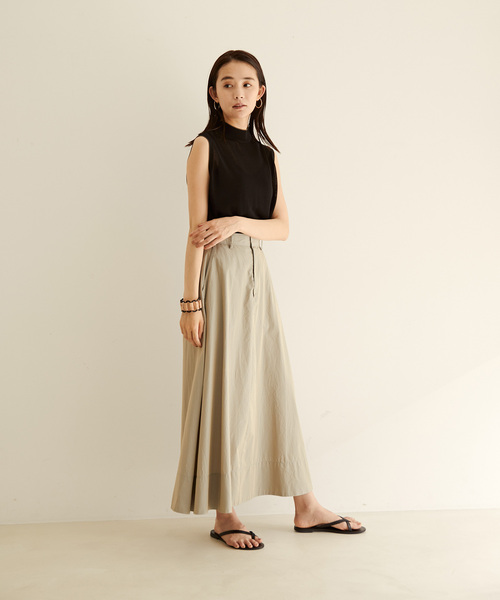 SALON adam et rope'（サロン アダム エ ロペ）の「【サステナブル】[アンサンブル着用可能]シアーノースリーブ2WAYプルオーバー（Tシャツ/カットソー・レディース・ブラック/カーキ/オレンジ・FREE）」の19枚目の写真