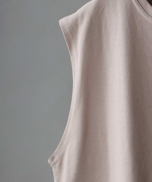 SITRY（シトリー）の「Big silhouette seed stitch vest×wide T-shirt/ビッグシルエット 鹿の子ベスト×ワイドTシャツ（ベスト・メンズ・グレイッシュベージュ/ブラック/ベージュ/ブラウン/カーキ・XL/M/L）」の8枚目の写真