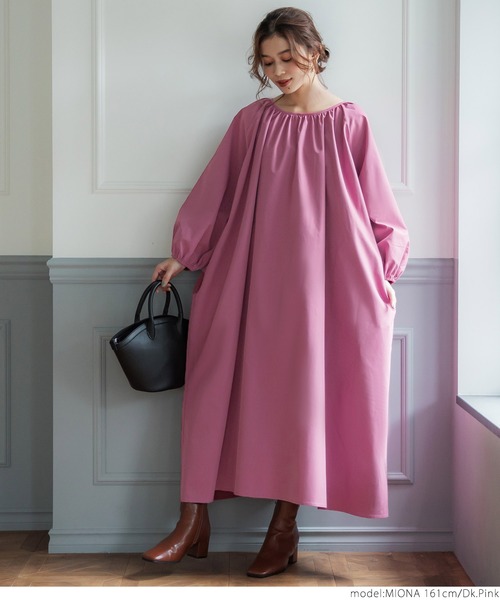 セール】長袖ボリュームスリーブワンピース（ワンピース）｜coca（coca