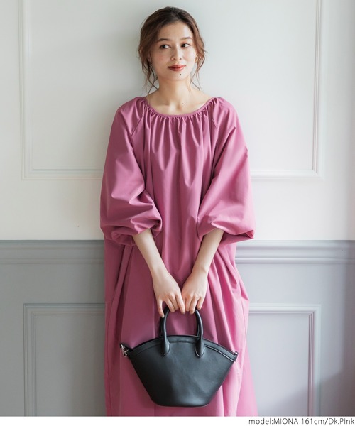 coca（coca）（コカ）の「長袖ボリュームスリーブワンピース（ワンピース・レディース・ブラック/ピンク系その他・ONE SIZE）」の12枚目の写真