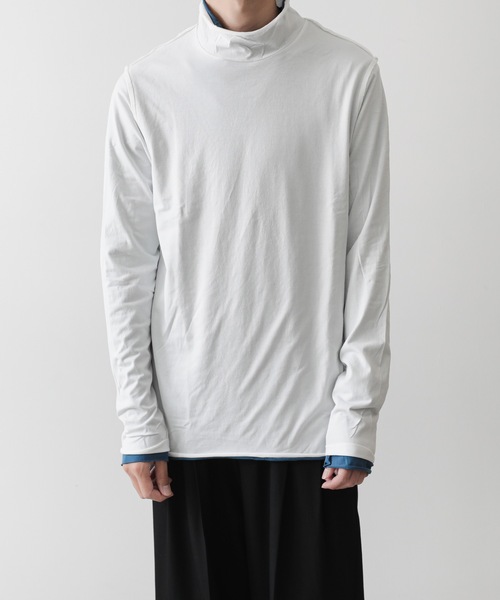 ATTACHMENT(アタッチメント)の「80/2 度詰天竺レイヤード ハイネック L/S TEE / 80/2 TIGHT TENSION JERSEY LAYERED HIGHNECK L/S TEE(Tシャツ/カットソー・メンズ・ホワイト/ブラック/オフホワイト・1/2/3)」の16枚目の写真
