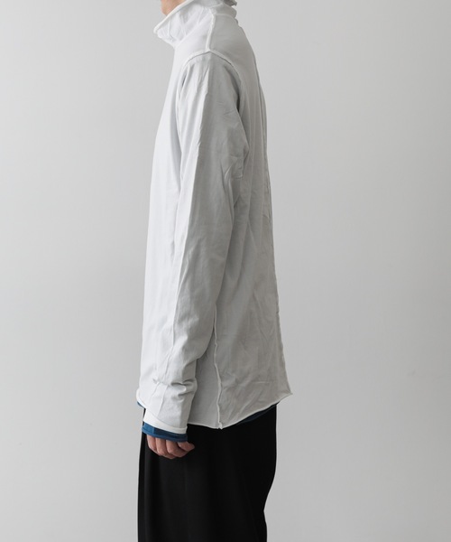 ATTACHMENT(アタッチメント)の「80/2 度詰天竺レイヤード ハイネック L/S TEE / 80/2 TIGHT TENSION JERSEY LAYERED HIGHNECK L/S TEE(Tシャツ/カットソー・メンズ・ホワイト/ブラック/オフホワイト・1/2/3)」の18枚目の写真