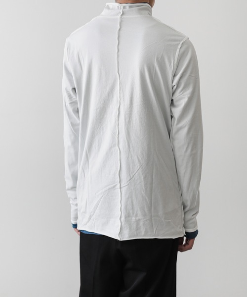 ATTACHMENT(アタッチメント)の「80/2 度詰天竺レイヤード ハイネック L/S TEE / 80/2 TIGHT TENSION JERSEY LAYERED HIGHNECK L/S TEE(Tシャツ/カットソー・メンズ・ホワイト/ブラック/オフホワイト・1/2/3)」の19枚目の写真