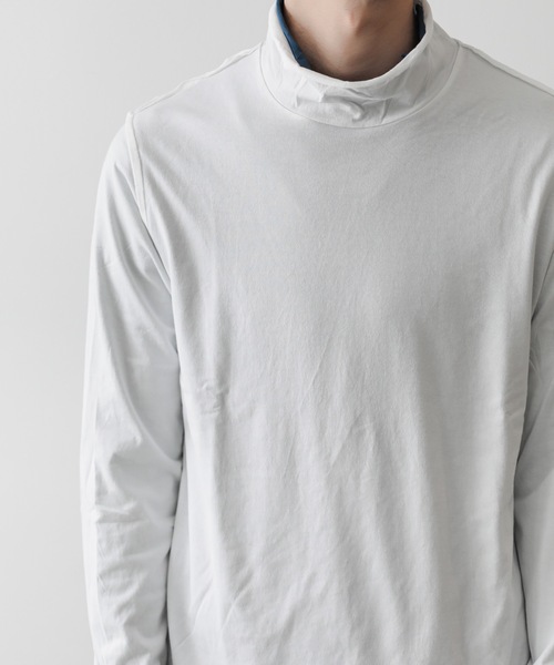 ATTACHMENT(アタッチメント)の「80/2 度詰天竺レイヤード ハイネック L/S TEE / 80/2 TIGHT TENSION JERSEY LAYERED HIGHNECK L/S TEE(Tシャツ/カットソー・メンズ・ホワイト/ブラック/オフホワイト・1/2/3)」の20枚目の写真