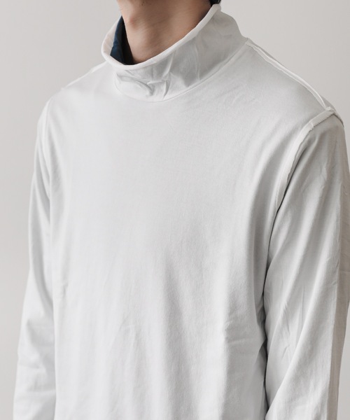 ATTACHMENT(アタッチメント)の「80/2 度詰天竺レイヤード ハイネック L/S TEE / 80/2 TIGHT TENSION JERSEY LAYERED HIGHNECK L/S TEE(Tシャツ/カットソー・メンズ・ホワイト/ブラック/オフホワイト・1/2/3)」の21枚目の写真