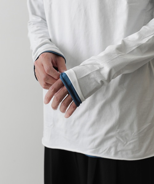 ATTACHMENT(アタッチメント)の「80/2 度詰天竺レイヤード ハイネック L/S TEE / 80/2 TIGHT TENSION JERSEY LAYERED HIGHNECK L/S TEE(Tシャツ/カットソー・メンズ・ホワイト/ブラック/オフホワイト・1/2/3)」の22枚目の写真