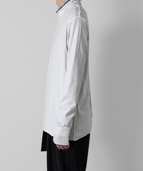 ATTACHMENT(アタッチメント)の「80/2 度詰天竺レイヤード ハイネック L/S TEE / 80/2 TIGHT TENSION JERSEY LAYERED HIGHNECK L/S TEE(Tシャツ/カットソー・メンズ・ホワイト/ブラック/オフホワイト・1/2/3)」の6枚目の写真