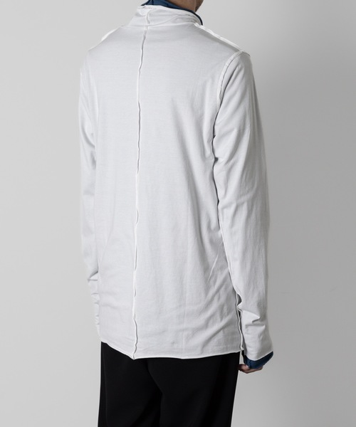ATTACHMENT(アタッチメント)の「80/2 度詰天竺レイヤード ハイネック L/S TEE / 80/2 TIGHT TENSION JERSEY LAYERED HIGHNECK L/S TEE(Tシャツ/カットソー・メンズ・ホワイト/ブラック/オフホワイト・1/2/3)」の7枚目の写真