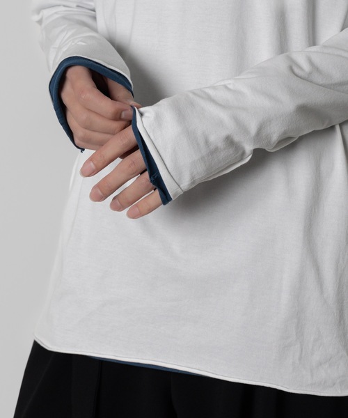 ATTACHMENT(アタッチメント)の「80/2 度詰天竺レイヤード ハイネック L/S TEE / 80/2 TIGHT TENSION JERSEY LAYERED HIGHNECK L/S TEE(Tシャツ/カットソー・メンズ・ホワイト/ブラック/オフホワイト・1/2/3)」の10枚目の写真