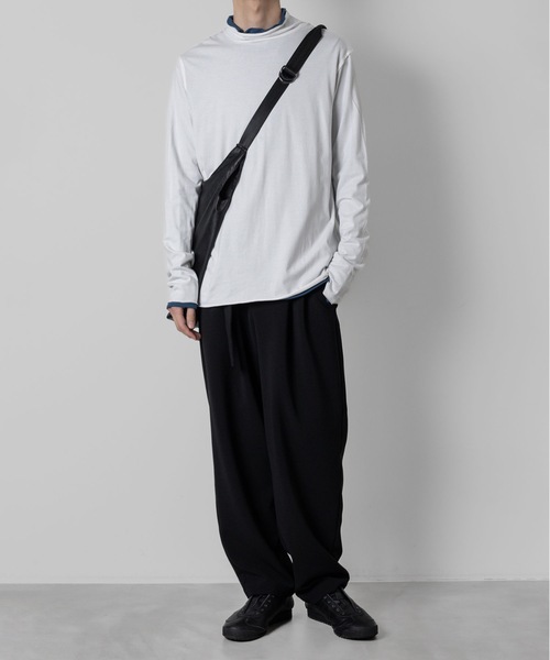 ATTACHMENT(アタッチメント)の「80/2 度詰天竺レイヤード ハイネック L/S TEE / 80/2 TIGHT TENSION JERSEY LAYERED HIGHNECK L/S TEE(Tシャツ/カットソー・メンズ・ホワイト/ブラック/オフホワイト・1/2/3)」の12枚目の写真
