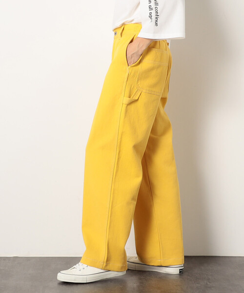 配色ステッチペインターパンツ