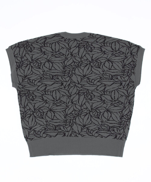 Te chichi（テチチ）の「リーフパターンジャカードニット（ニット/セーター・レディース・オフホワイト/ベージュ/チャコール・ﾌﾘ-）」の4枚目の写真