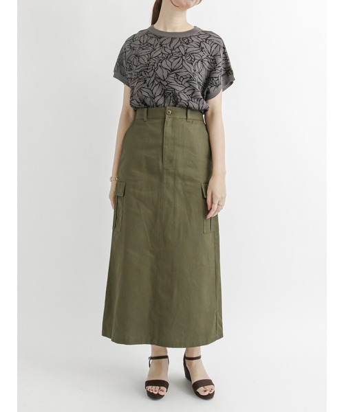 Te chichi（テチチ）の「リーフパターンジャカードニット（ニット/セーター・レディース・オフホワイト/ベージュ/チャコール・ﾌﾘ-）」の5枚目の写真